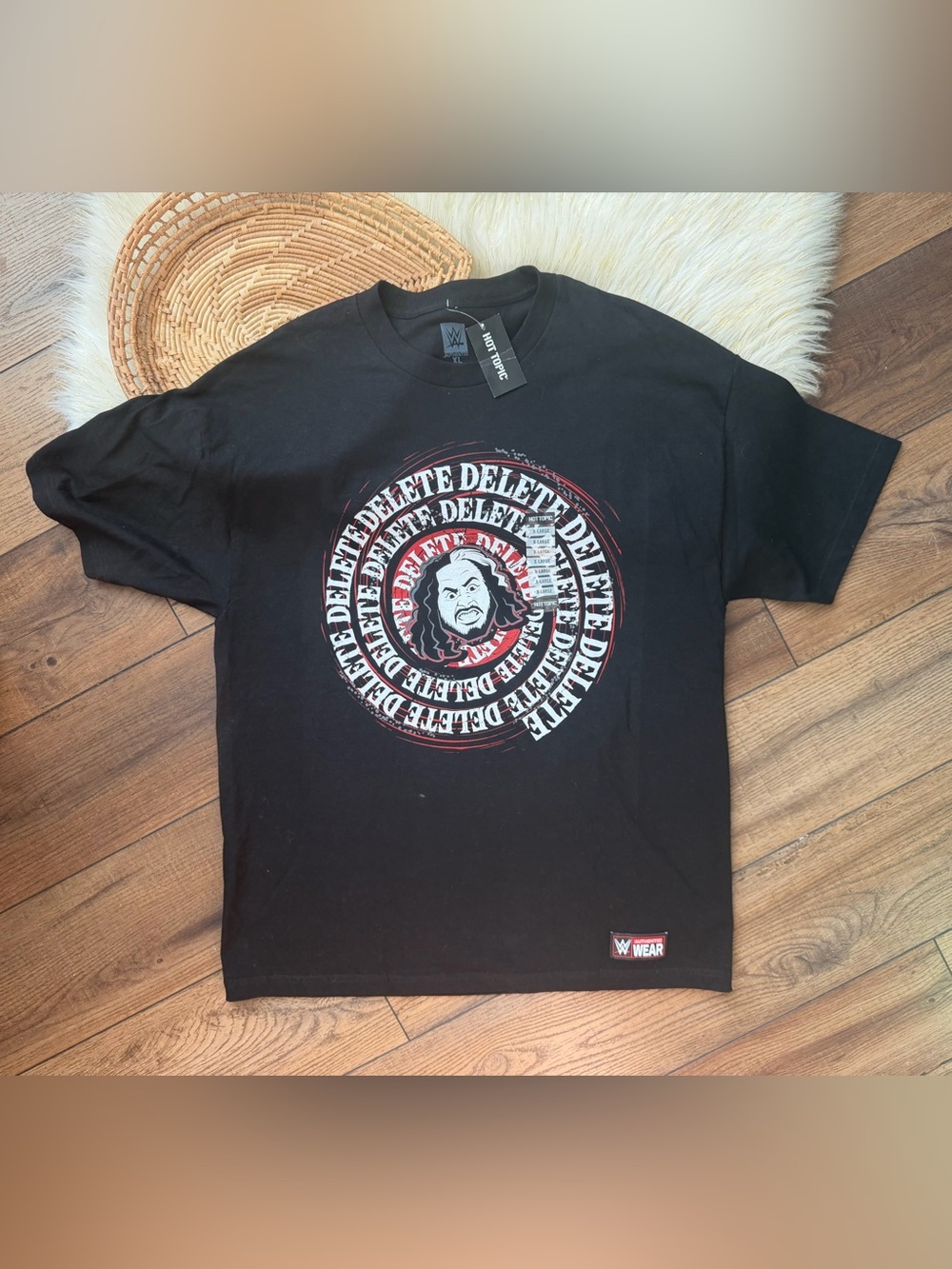 WWE Black Matt Hardy Woken Warrior Delete Graphic Wrestling T-Shirt Size XL NWT